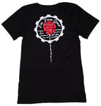 Ladies Rose Tee Black