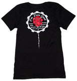 Ladies Rose Tee Black