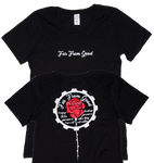 Ladies Rose Tee Black