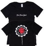 Ladies Rose Tee Black