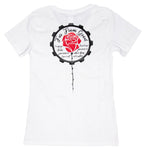 Ladies Rose Tee White