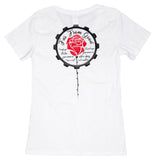 Ladies Rose Tee White