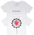 Ladies Rose Tee White